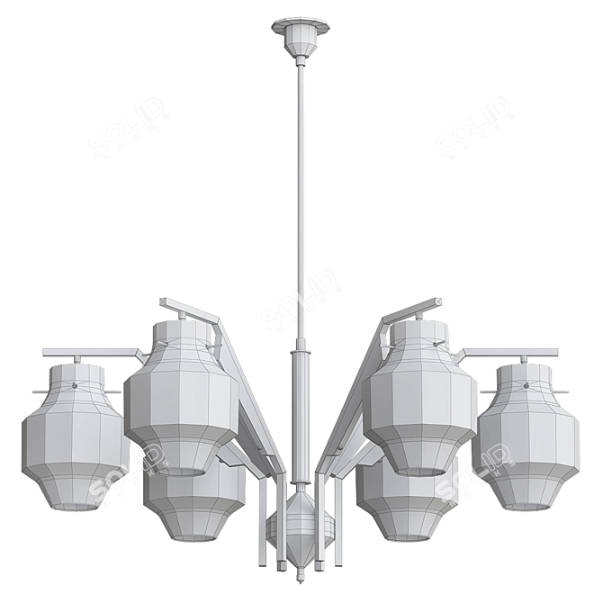 Sleek Stilnovo Chandelier 3D model image 3