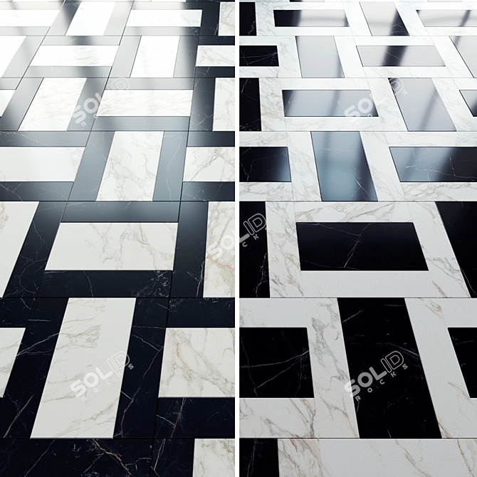 Elegant Marble Tiles: Madique Factory 3D model image 1