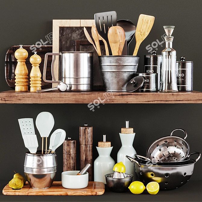 Kitchen Delight Decor Set 3D model image 1