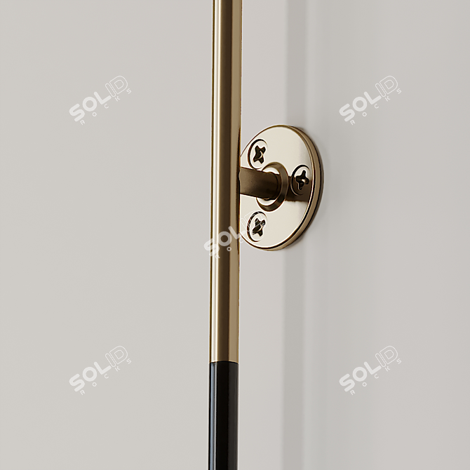 Elegant Leather-Wrapped Wall Sconce 3D model image 2