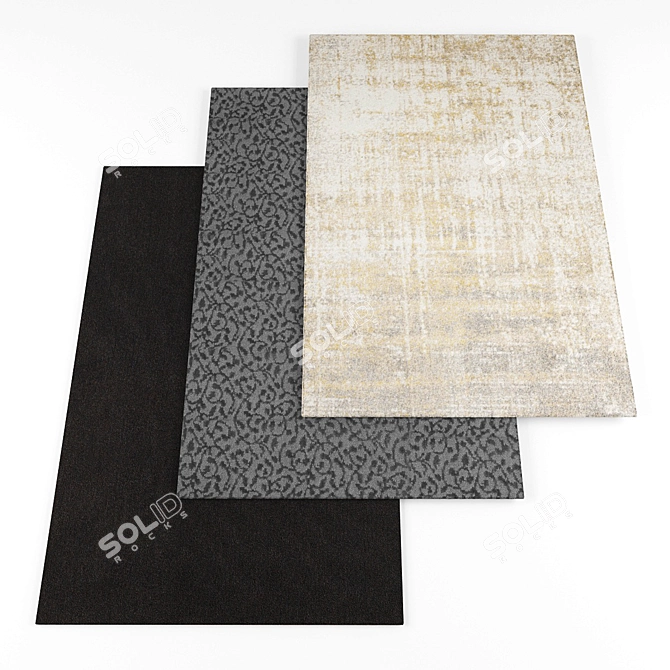 Textured Rug Collection 3D model image 1
