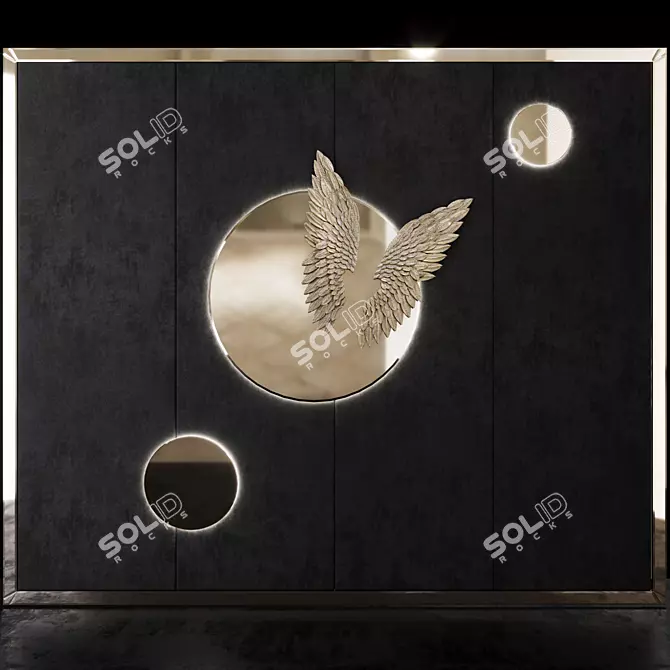 Angel Wings Metal Decor: PN41 3D model image 1