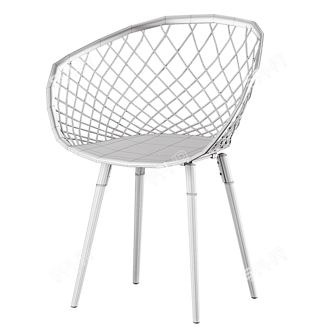 Sculpted Sidera Desk Chair - Modern Italian Design 3D model image 3
