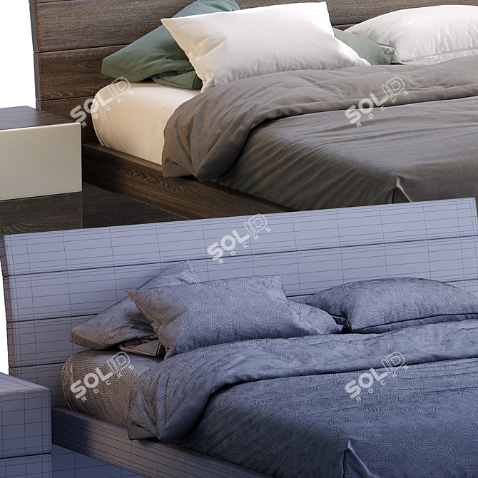 Modern INDEX Bed: Sleek Design, 3D MAX Compatible 3D model image 3