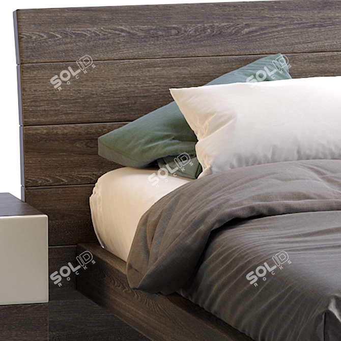 Modern INDEX Bed: Sleek Design, 3D MAX Compatible 3D model image 4