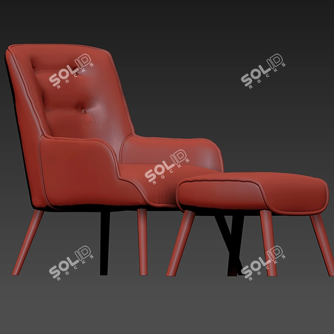 Shangri-La Milla Armchair Set 3D model image 3