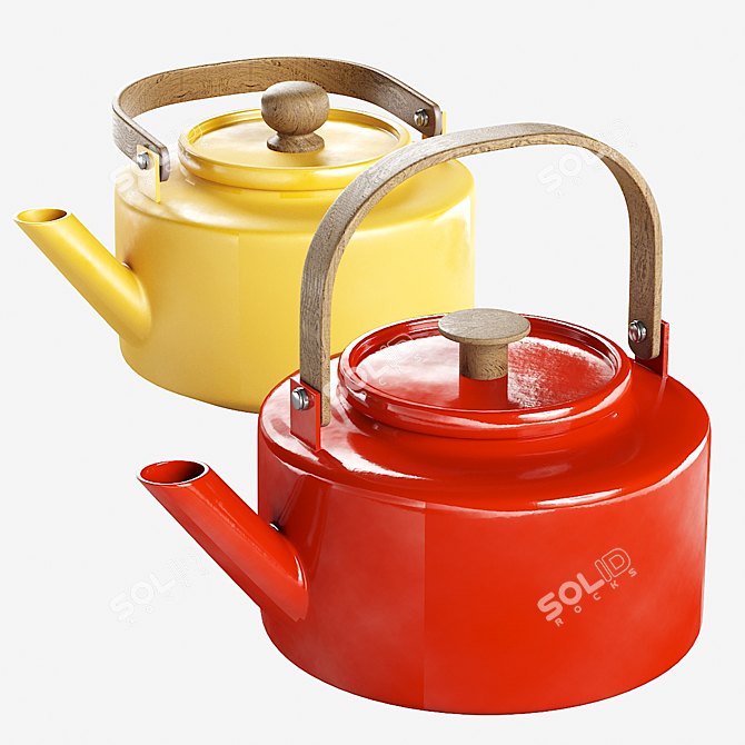 Contemporary Copco Teapot: Functional Elegance 3D model image 1