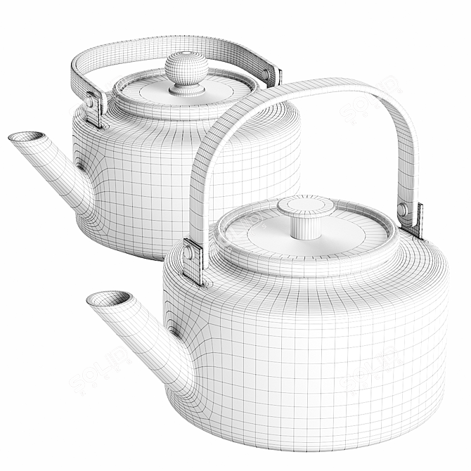 Contemporary Copco Teapot: Functional Elegance 3D model image 2