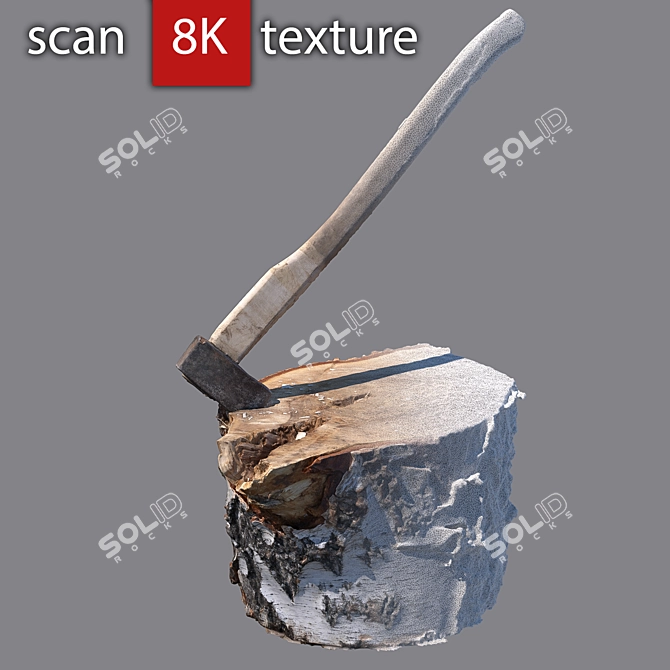 Detailed Stump 3D Model with 8K Texture 3D model image 3