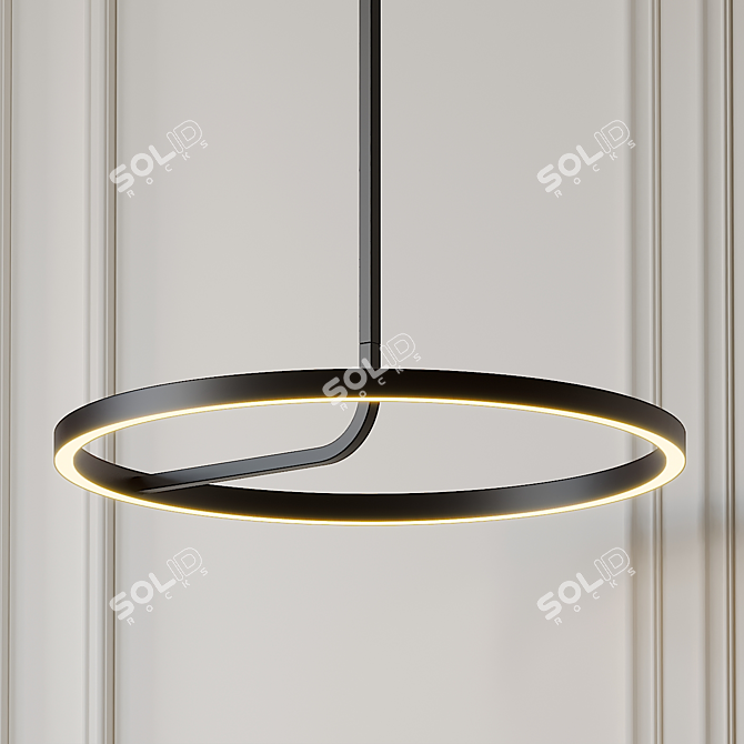 Hoopla Pendant: A Mesmerizing Glow 3D model image 1