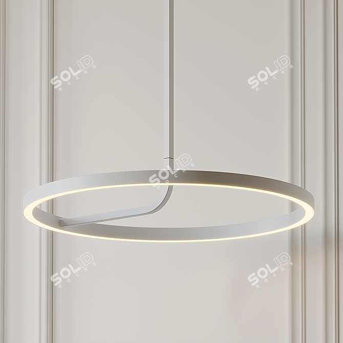 Hoopla Pendant: A Mesmerizing Glow 3D model image 2
