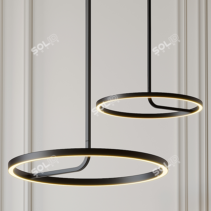 Hoopla Pendant: A Mesmerizing Glow 3D model image 3