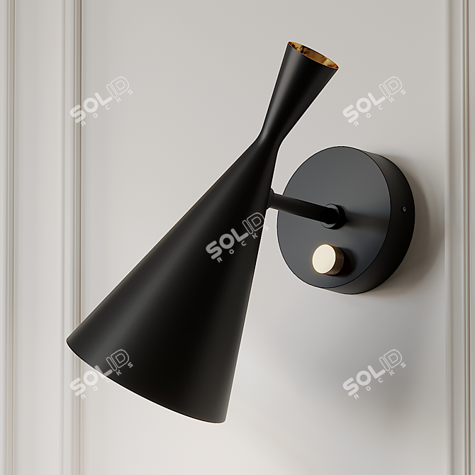 Elegant Beat Wall Sconce 3D model image 2