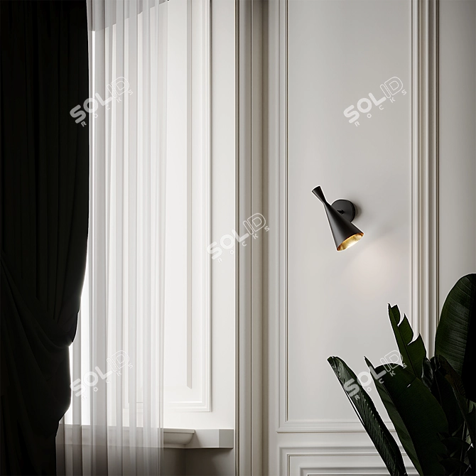 Elegant Beat Wall Sconce 3D model image 3