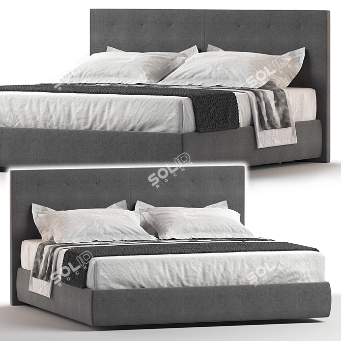 Elegant Poliform ARCA Bed 3D model image 1