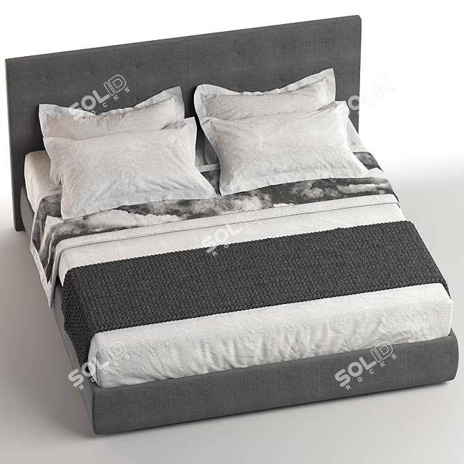 Elegant Poliform ARCA Bed 3D model image 2