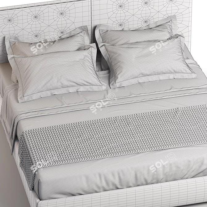 Elegant Poliform ARCA Bed 3D model image 3