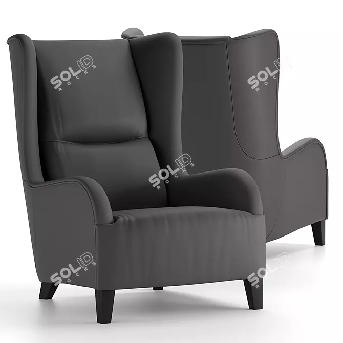 Elegant Marlene Armchair 3D model image 1