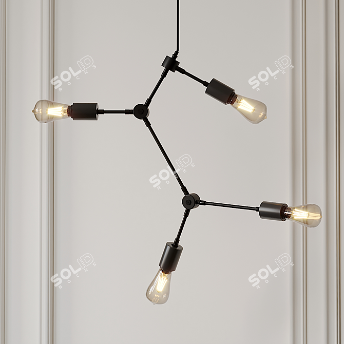 Elegant Franklin Chandelier by TRNK 3D model image 2