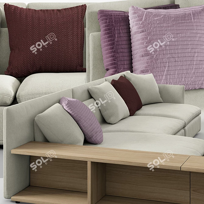 Frigerio DOMINIO: Stylish Corner Sofa with 3D Mapping 3D model image 2