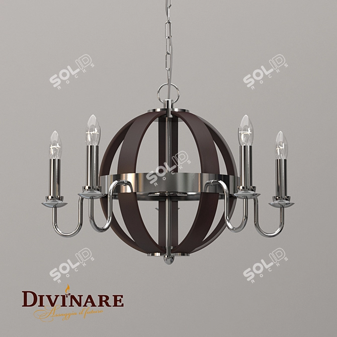 Divinare Norman 5-Light Chandelier 3D model image 1