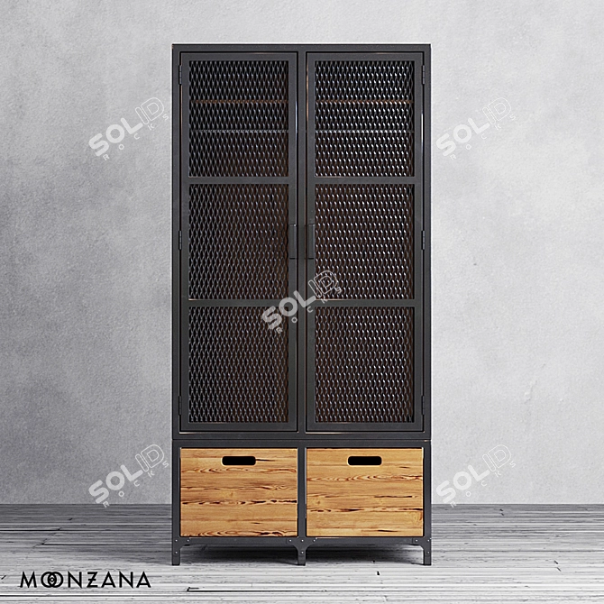 Moonzana OM Factoria Wardrobe with Mesh 3D model image 2