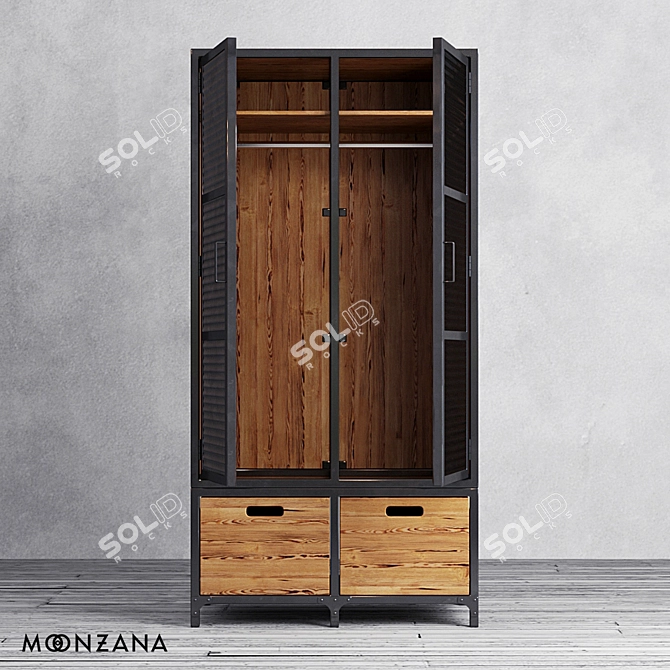 Moonzana OM Factoria Wardrobe with Mesh 3D model image 3