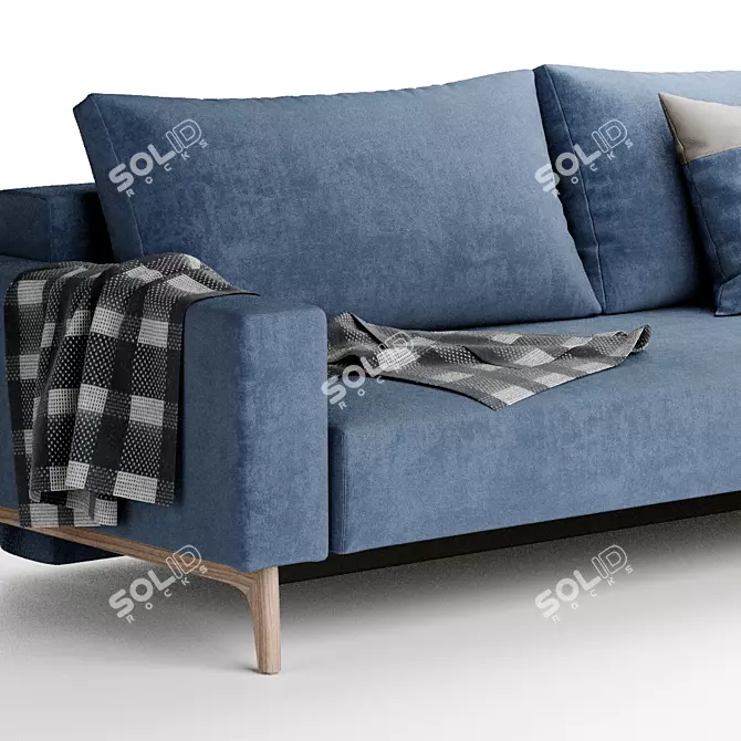 Idun Sleek Sofa Bed - Modern Comfort 3D model image 2