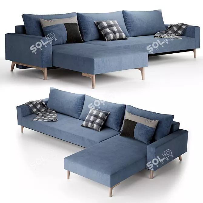 Idun Sleeper Sofa Bed 3D model image 1