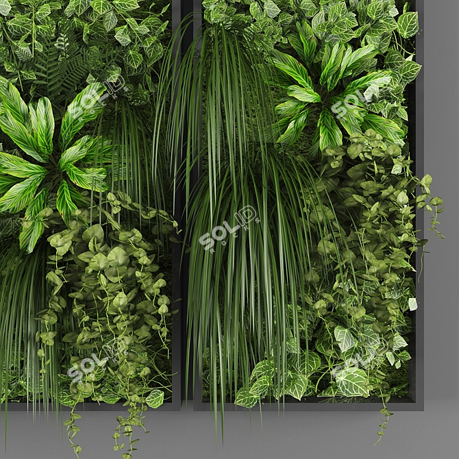 Effortless Greenery: Vertical Garden 017 3D model image 3