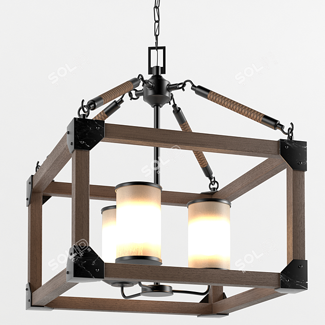 Elegant Sea Gull Chandelier 3D model image 2