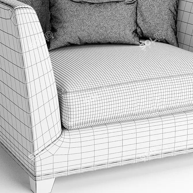 Furman Victory Armchair: Modern Elegance at Home 3D model image 3