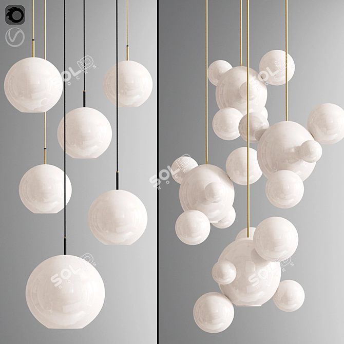 Elegant Flexlite Jacqueline Chandelier 3D model image 1