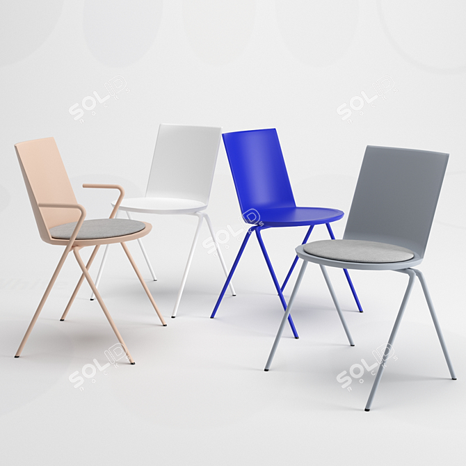 Fredericia Acme A-Base Chair 3D model image 2