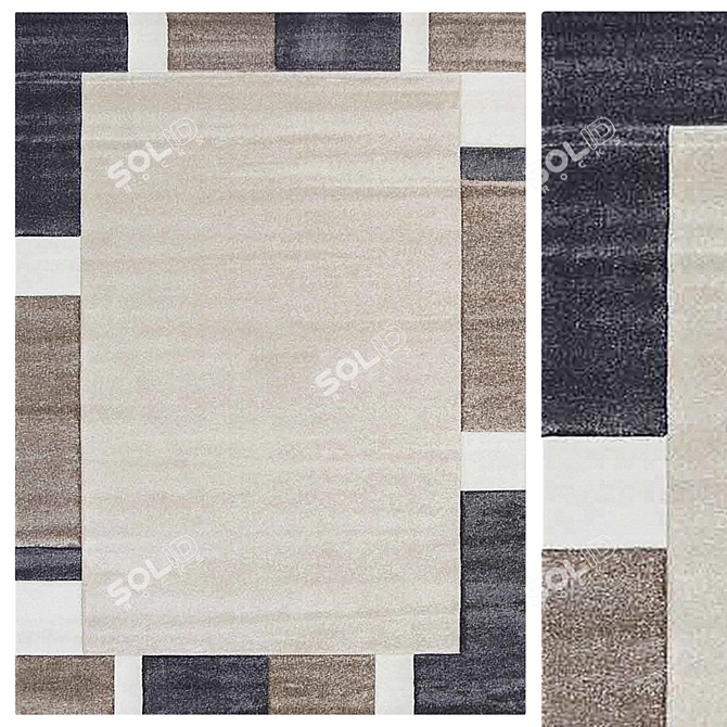 Contemporary Vance Area Rug 3D model image 1