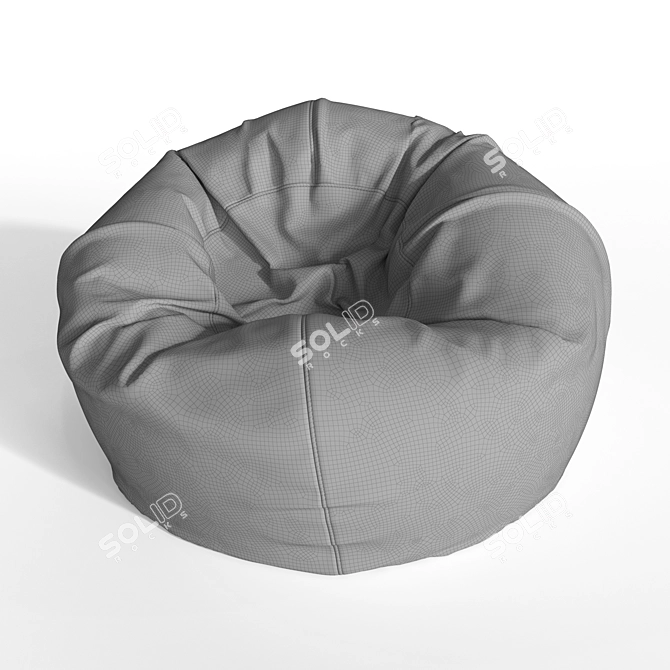 Cozy Comfort Bean Bag 3D model image 3