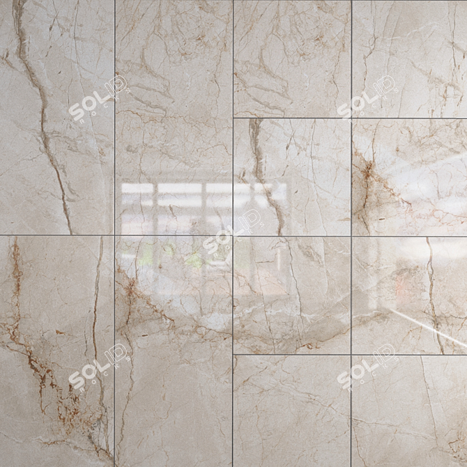 Elegant Quest Ivory Tiles 3D model image 1