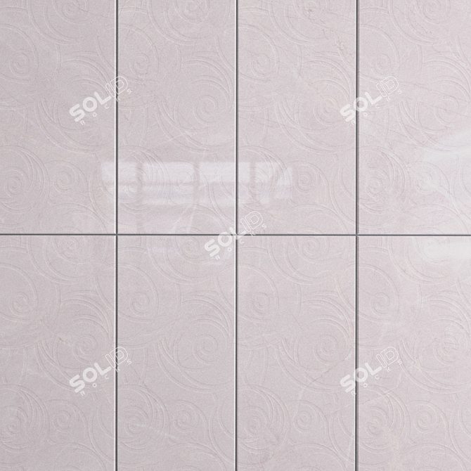 Elegant Alanya Grey Tiles 3D model image 1