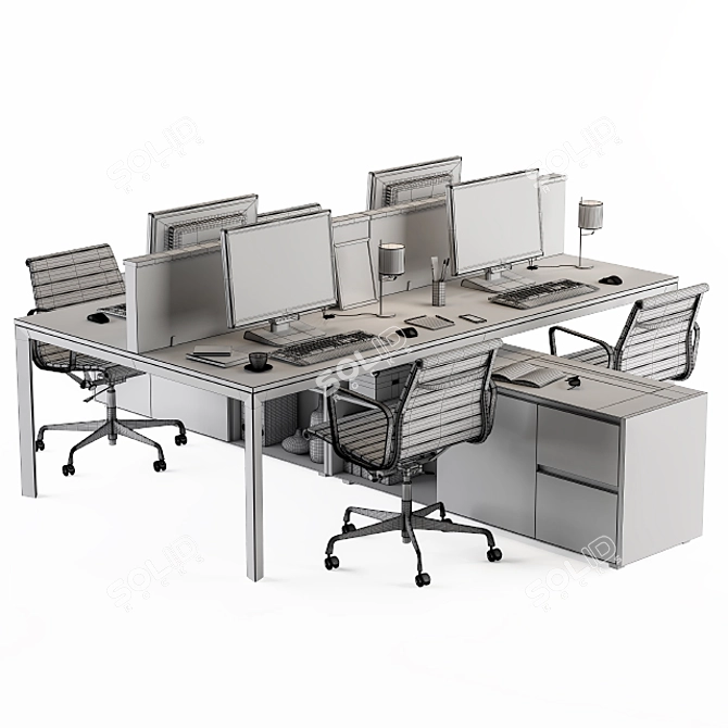 Workplace Essentials Set 3D model image 2