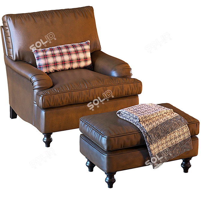 Elegant Minerva Armchair by Mantellassi 3D model image 1