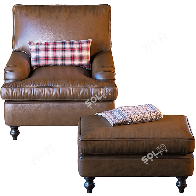 Elegant Minerva Armchair by Mantellassi 3D model image 2