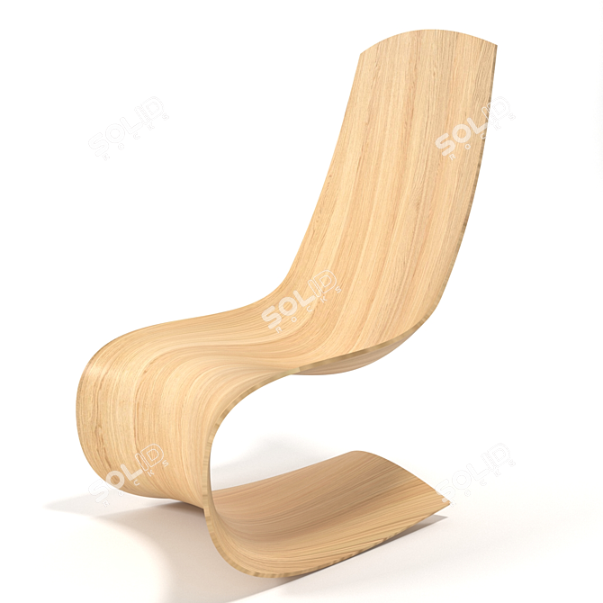 ErgoCurve Organic Chair 3D model image 1