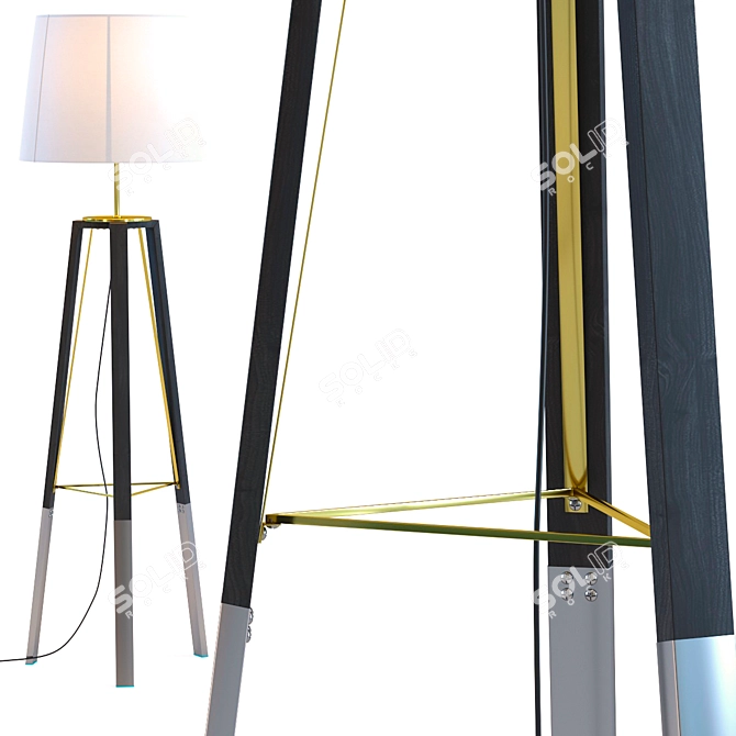 Modern Tripot Floor Lamp 3D model image 1