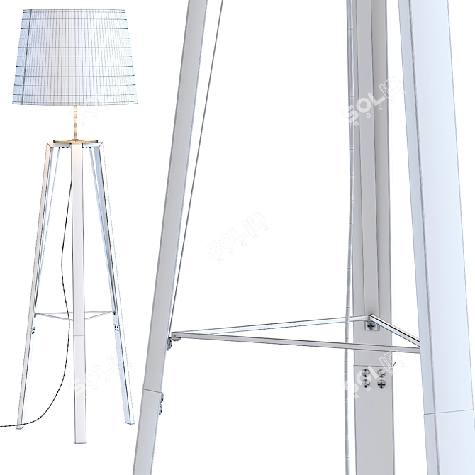 Modern Tripot Floor Lamp 3D model image 2