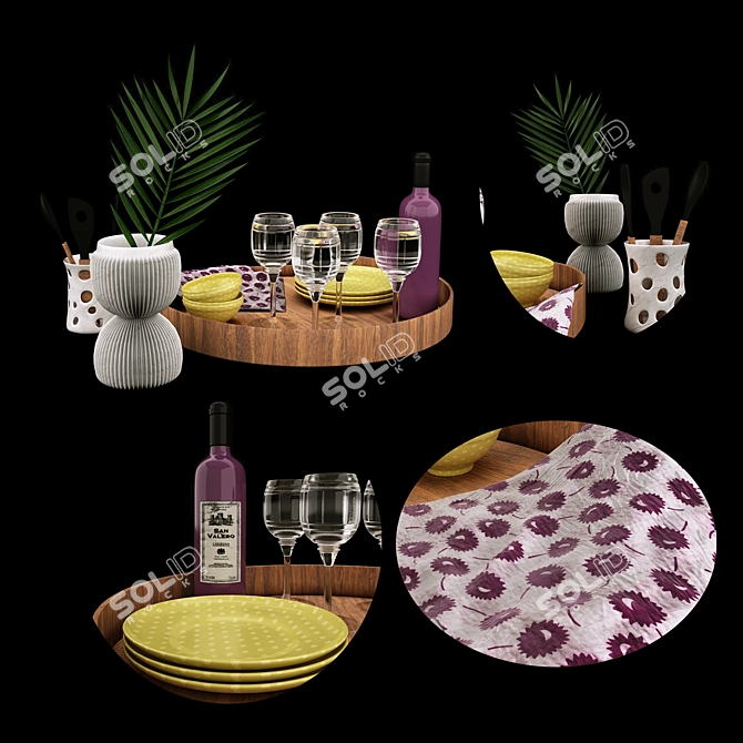 Modern Kitchen Essentials 3D model image 2