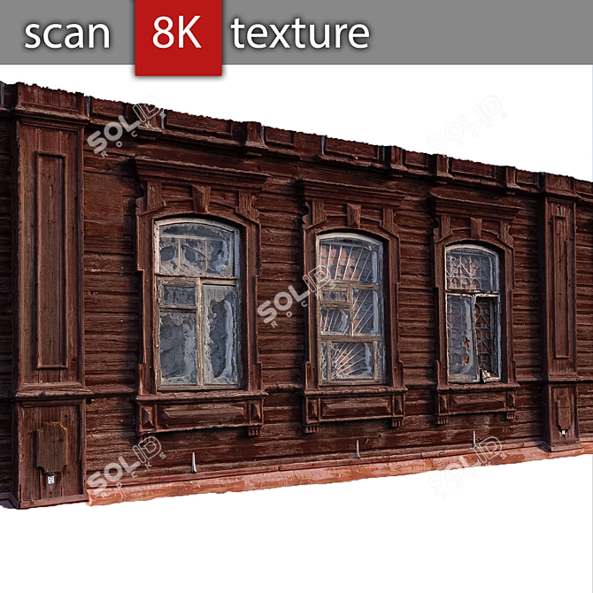 Modern Wooden Facade 3D model image 2