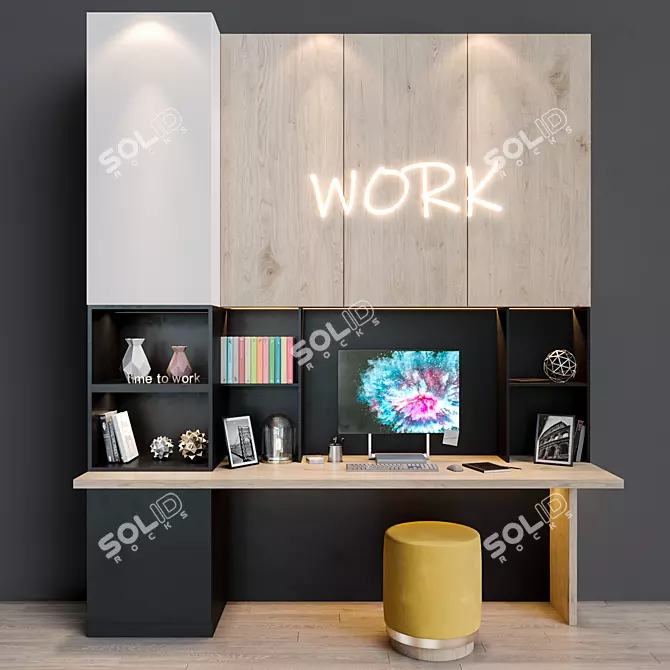 ErgoWork Station 3D model image 1