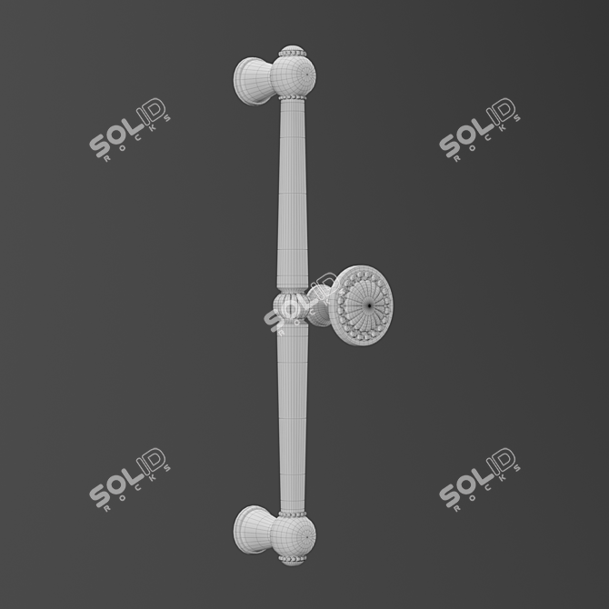 Elegant Brass Furniture Handles 3D model image 3