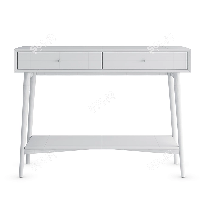 Elegant Mid Century Console 3D model image 3