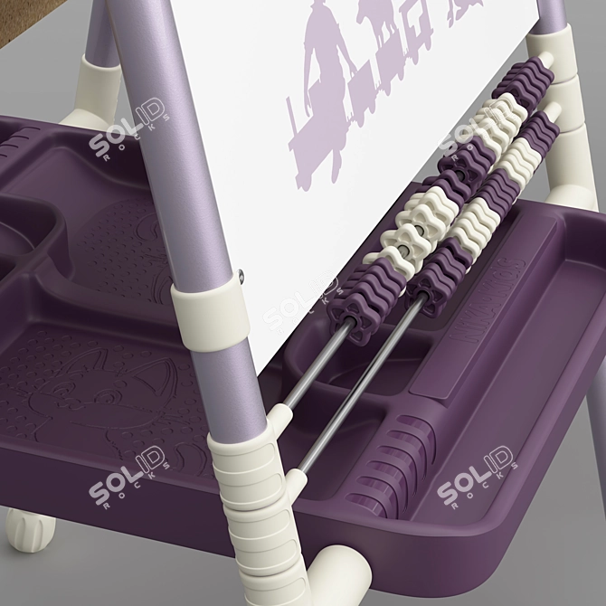 Retro Style Kids Easel 3D model image 5